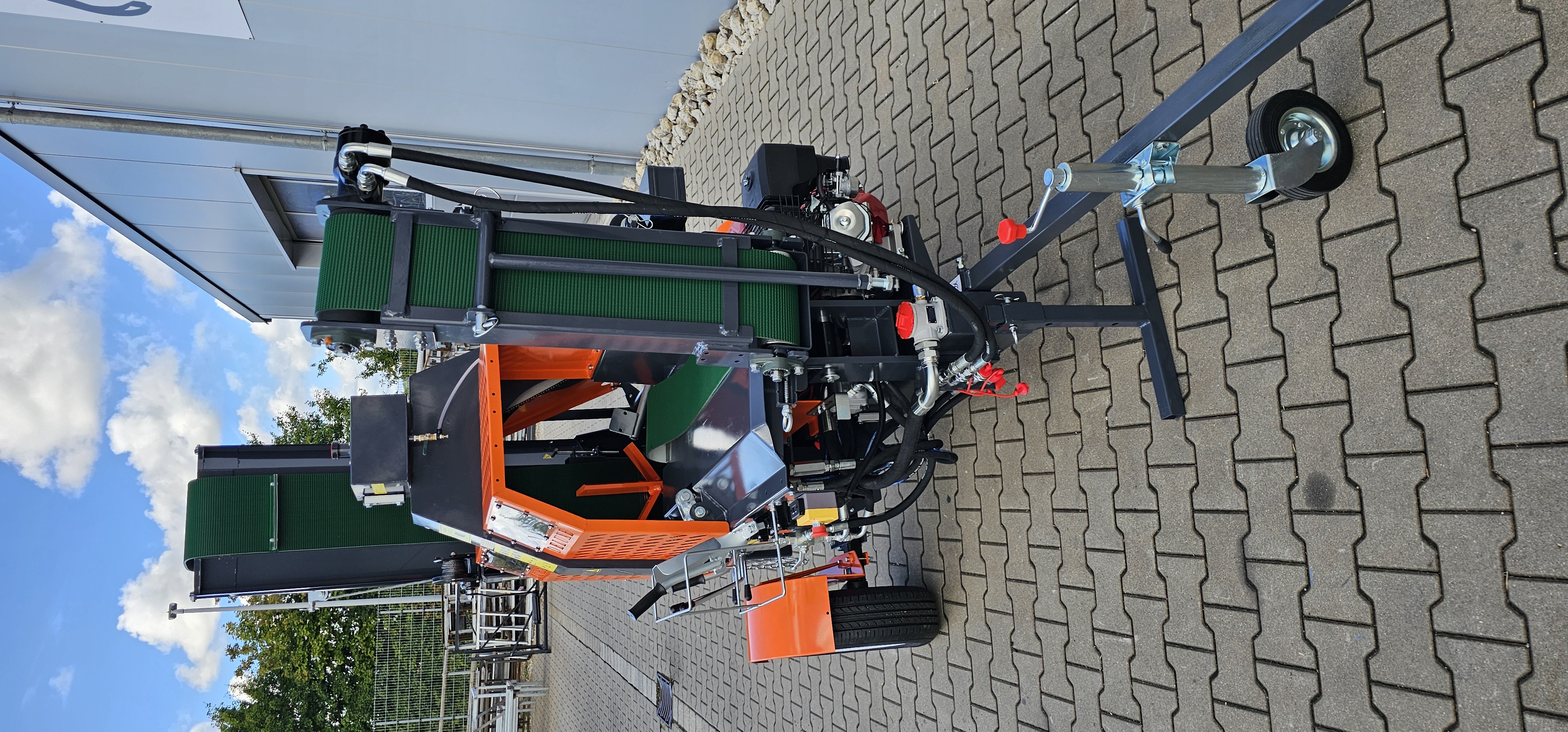 RM7-12 TGA 480 Benzin-Sägespaltautomat Holzspalter Brandneue Version mit gefederter Achse 