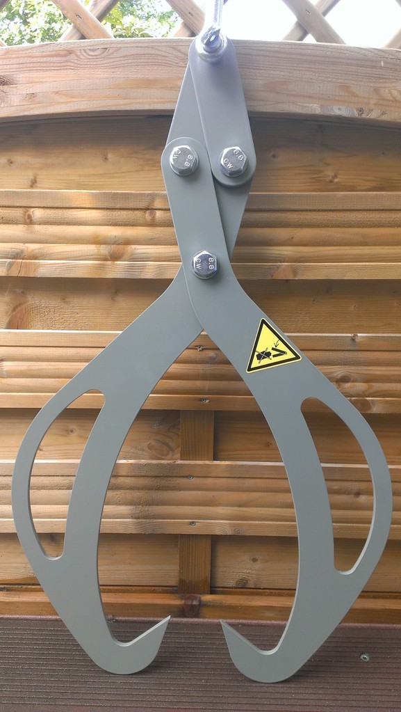 Mechanische kleine Holzzange silber K.