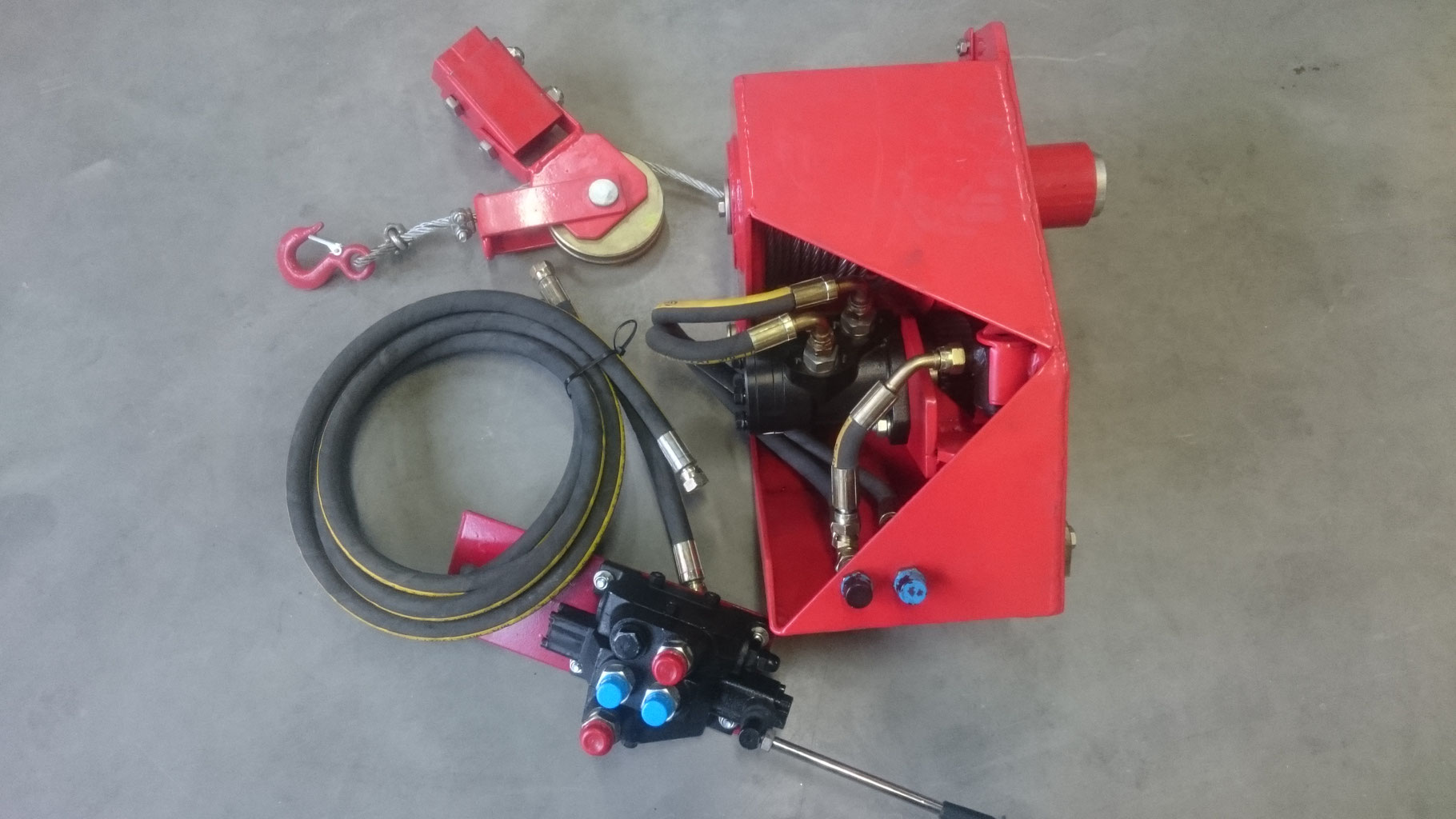 Kran-Seilwinde DWH 1,4t mit Freilauf und mechanischen Ventil