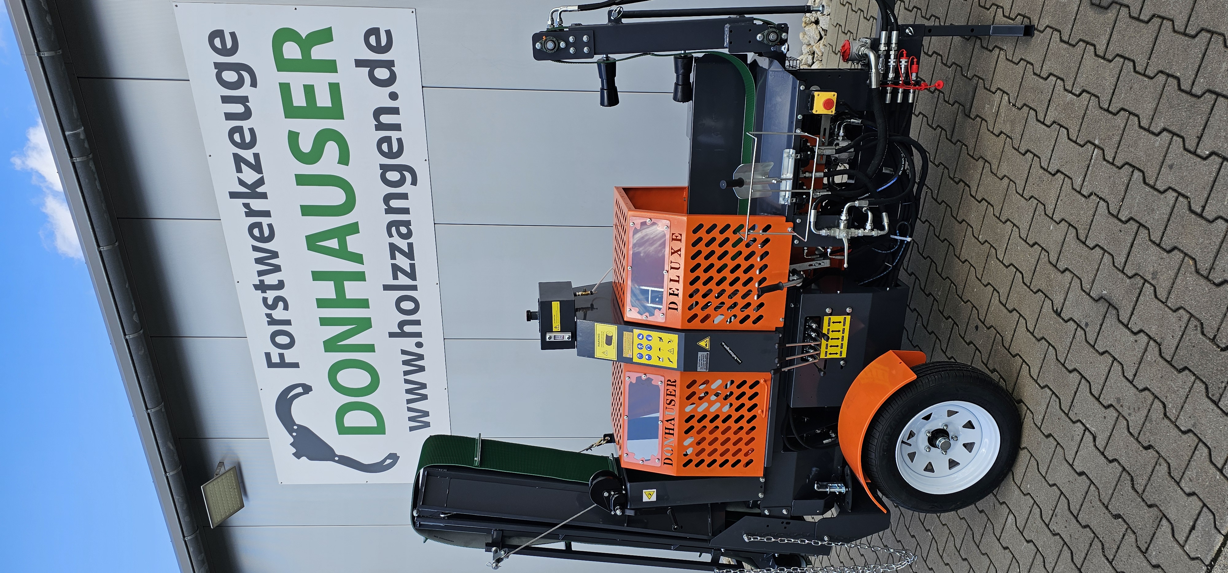 RM7-12 TGA 480 Benzin-Sägespaltautomat Holzspalter Brandneue Version mit gefederter Achse 
